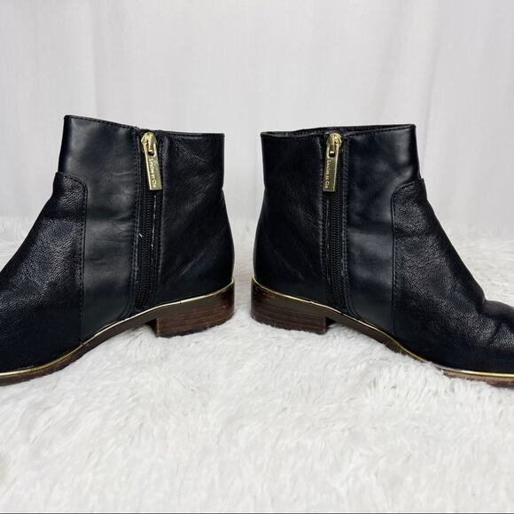 LOUISE ET CIE / Courmay black & gold short ledger ankle boots / 5 - Picture 9 of 10